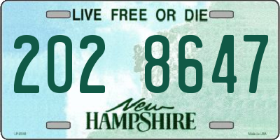 NH license plate 2028647