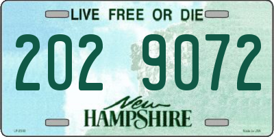 NH license plate 2029072