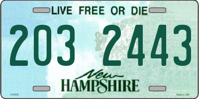 NH license plate 2032443