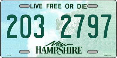 NH license plate 2032797