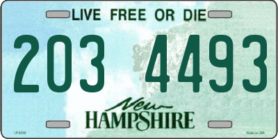 NH license plate 2034493