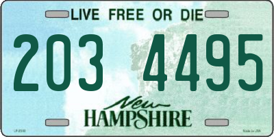 NH license plate 2034495