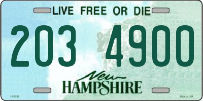NH license plate 2034900
