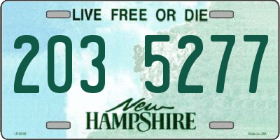 NH license plate 2035277