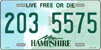 NH license plate 2035575
