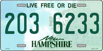 NH license plate 2036233