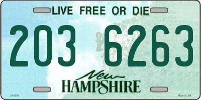 NH license plate 2036263