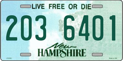 NH license plate 2036401