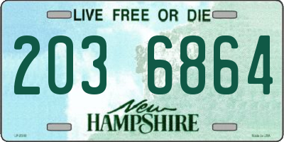 NH license plate 2036864