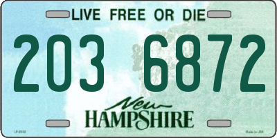 NH license plate 2036872