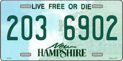 NH license plate 2036902