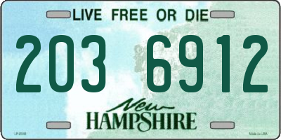 NH license plate 2036912