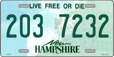 NH license plate 2037232