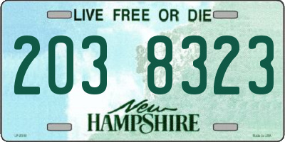 NH license plate 2038323