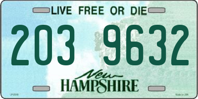 NH license plate 2039632