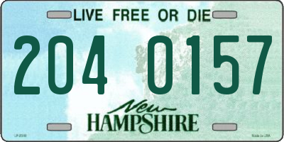 NH license plate 2040157