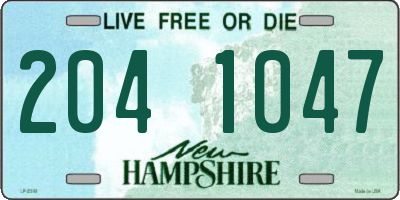 NH license plate 2041047