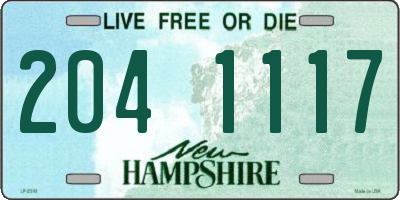 NH license plate 2041117