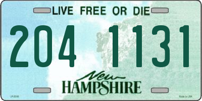 NH license plate 2041131