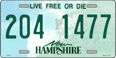 NH license plate 2041477