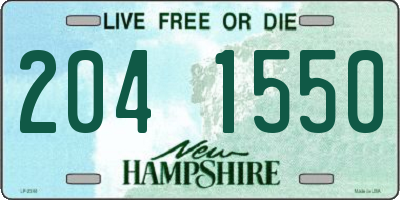 NH license plate 2041550