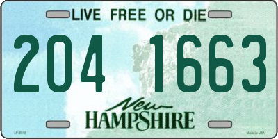 NH license plate 2041663