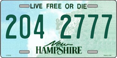 NH license plate 2042777