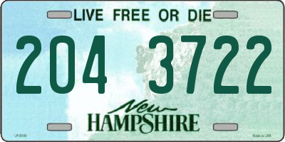 NH license plate 2043722