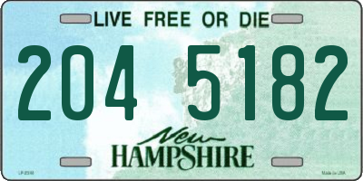 NH license plate 2045182