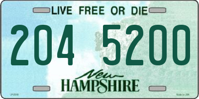 NH license plate 2045200