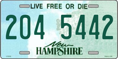 NH license plate 2045442