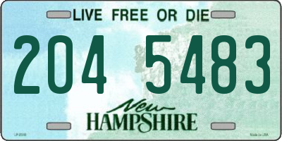 NH license plate 2045483