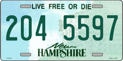 NH license plate 2045597