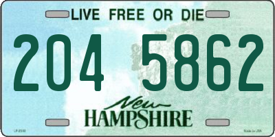 NH license plate 2045862