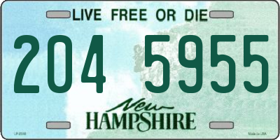 NH license plate 2045955