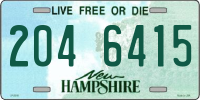 NH license plate 2046415