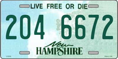 NH license plate 2046672
