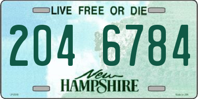 NH license plate 2046784