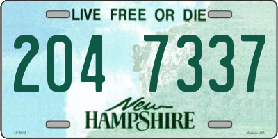 NH license plate 2047337