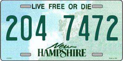 NH license plate 2047472