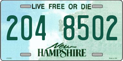 NH license plate 2048502