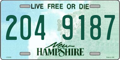 NH license plate 2049187