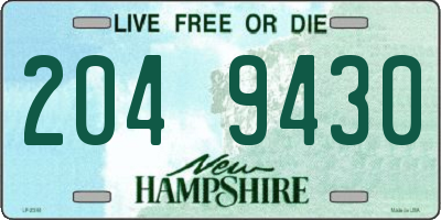 NH license plate 2049430