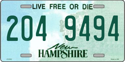 NH license plate 2049494