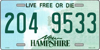 NH license plate 2049533