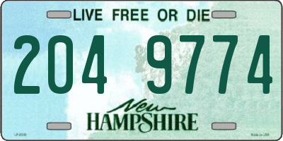 NH license plate 2049774