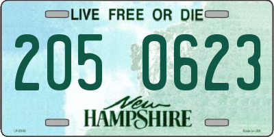 NH license plate 2050623