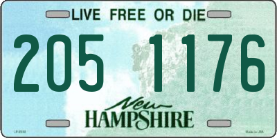 NH license plate 2051176