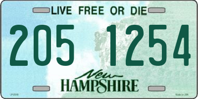 NH license plate 2051254