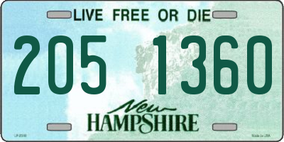 NH license plate 2051360